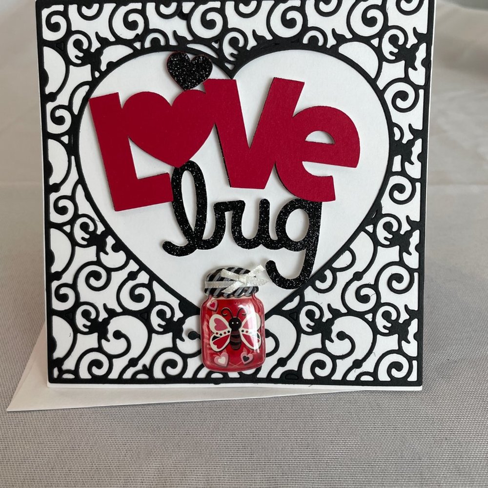 Love Bug Romantic Bee Card Handmade